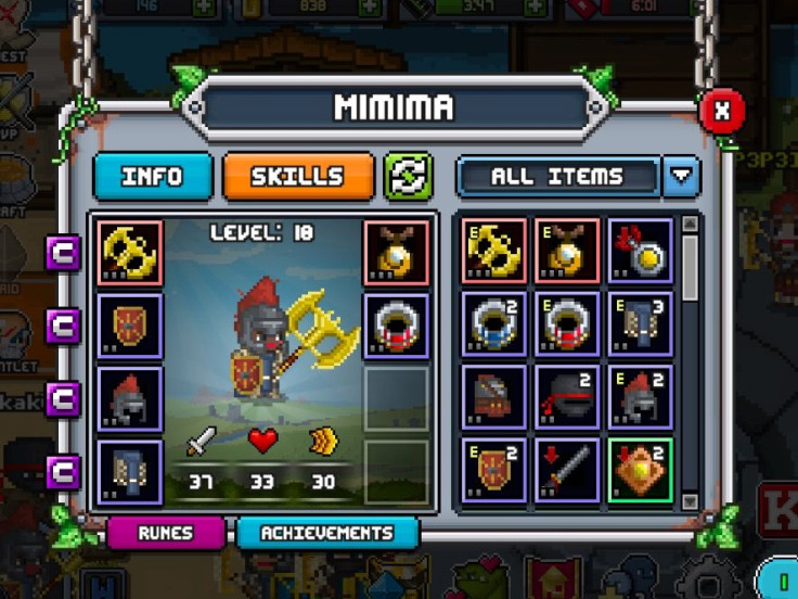 Your Bit Heroes main character has three specific stats or abilities you can level up: Agility, Attack and Stamina