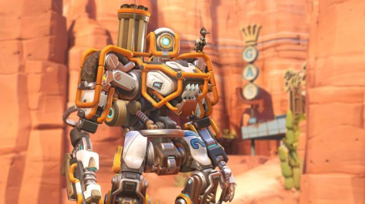 Bastion's "Dune Buggy" skin from the Overwatch anniversary event.