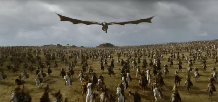 Daenerys' dragons attack.