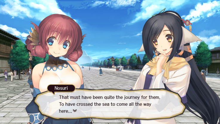 A typical scene in 'Utawarerumono: Mask of Deception'