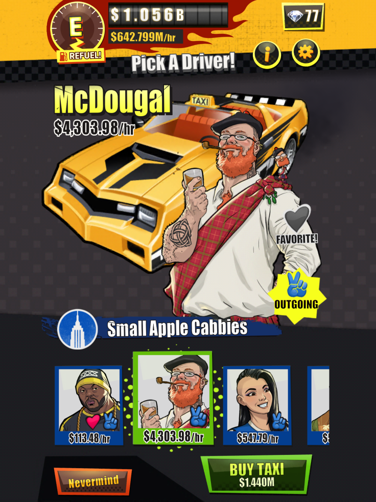 Choosing the highest paid driver is usually best in Crazy Taxi Gazillionaire