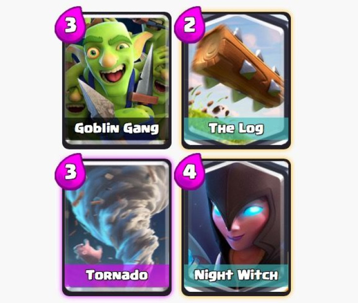Five cards are seeing nerf in Clash Royale's June 2017 balance changes including Night Witch, Goblin Gang and Tornado.