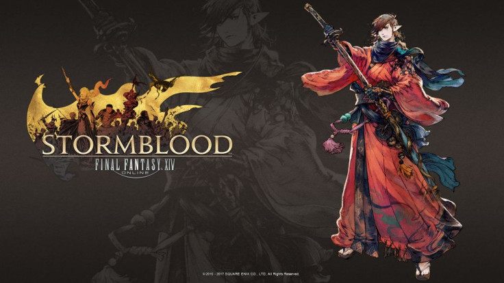 Final Fantasy XIV: Stormblood, featuring one of the new classes, a samurai.