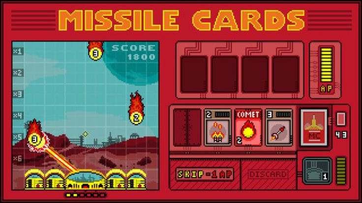 In Missile Cards, players must assess incoming risks along with available resources to plan their attacks and keep their base camp from being destroyed.