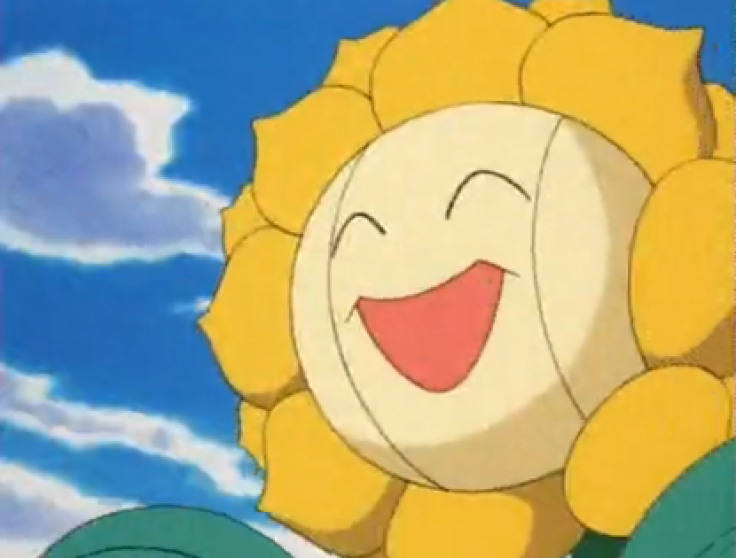 Sunflora as it appears in the Pokemon anime