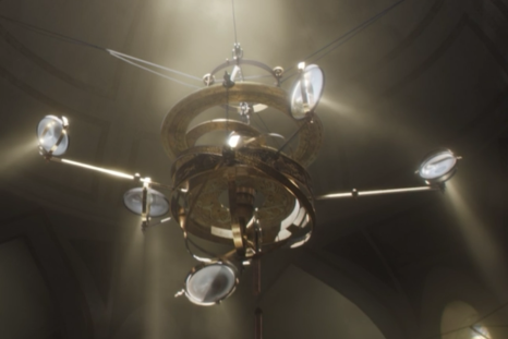 The orrery lighting the maester's library at the Citadel.