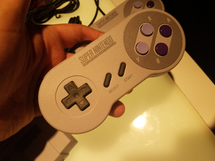 The Mini SNES controller is a good size.