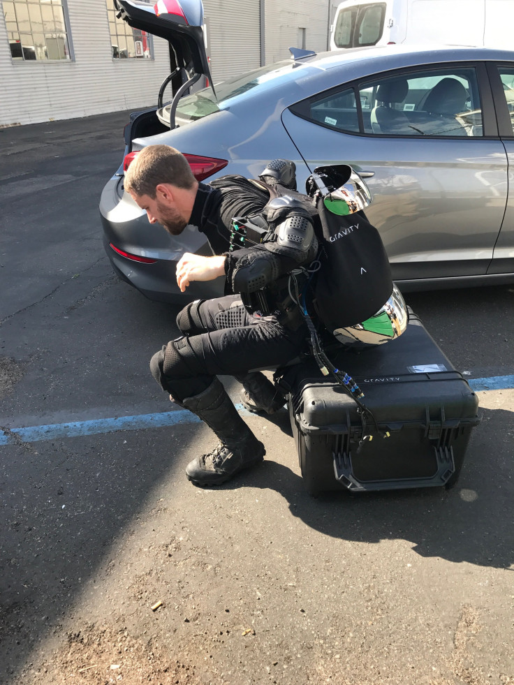 Richard Browning prepares for take off. 