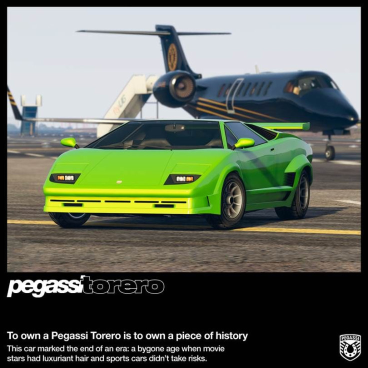 The flashy Pegassi Torero is now ready to tear up the pavement in GTA Online