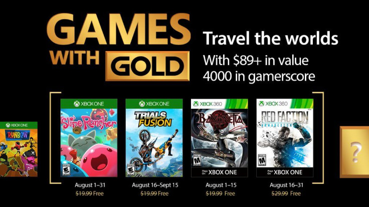 The Games With Gold for August 2017 have been revealed