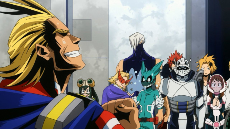 All Might showing the students of UA how to be heroes. 