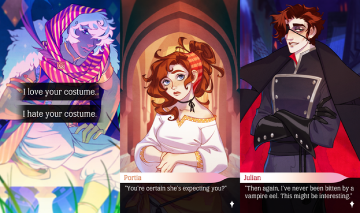 Some options and character art in Arcana.