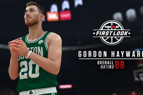 NBA 2K18 features substantial changes to its Gordon Hayward player model. The Celtics forward now has an adjusted player rating of 88 overall. NBA 2K18 comes to PS4, Xbox One, Switch and PC Sept. 19.