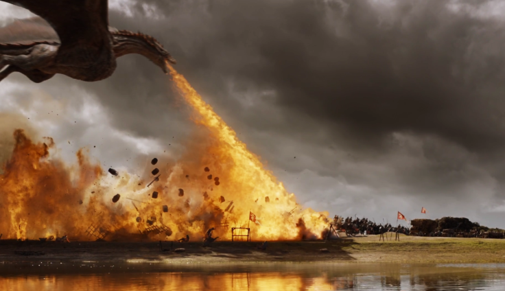 Drogon torches Lannister troops in Game of Thrones Season 7 episode "The Spoils of War."