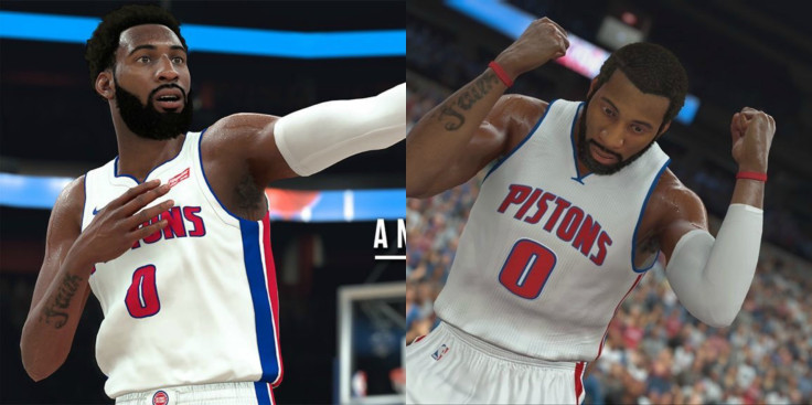 Andre Drummond looks a little better in this year’s game, but his facial scan doesn’t show a massive change.