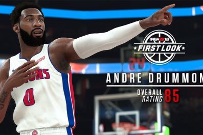 Andre Drummond has a player rating of 85 in NBA 2K18, and that’s a slight decrease in his stats from last year. His model has some slight improvements, though. NBA 2K18 comes to PS4, Xbox One, Switch and PC Sept. 19.