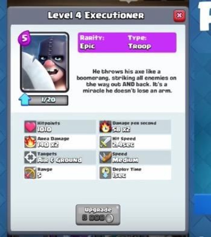 New Clash Royale Card: Executioner