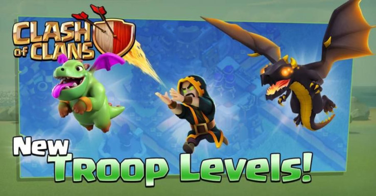 Clash Of Clan's October update will include new troop levels for characters like the wizard, baby dragon and hidden tesla.