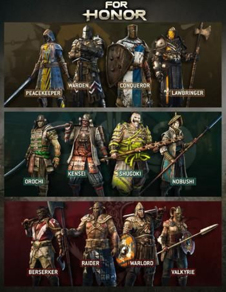 Every hero in For Honor
