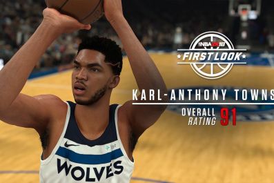 NBA 2K18 offers a nice overall boost for Karl Anthony-Towns due to his consistent performance during his debut seasons. He’s one of a select group of players beyond a 90 rating. NBA 2K18 comes to PS4, Xbox One, Switch and PC Sept. 19.