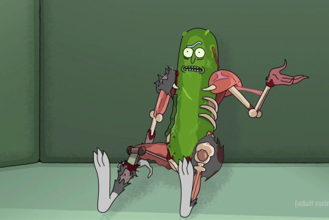 Pickle Rick confronts Dr. Wong in the third episode of Rick and Morty Season 3.