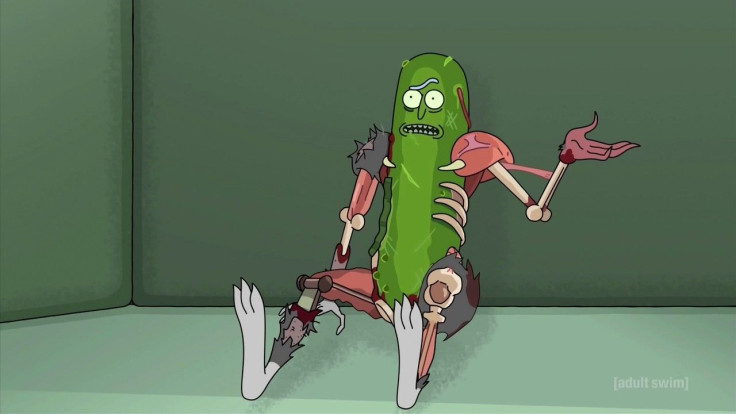 Pickle Rick confronts Dr. Wong in the third episode of Rick and Morty Season 3.