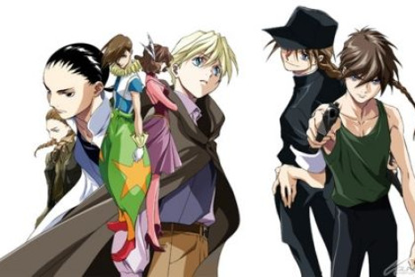 The protagonists of Gundam Wing from the Japanese Blu-Ray inner box art.
