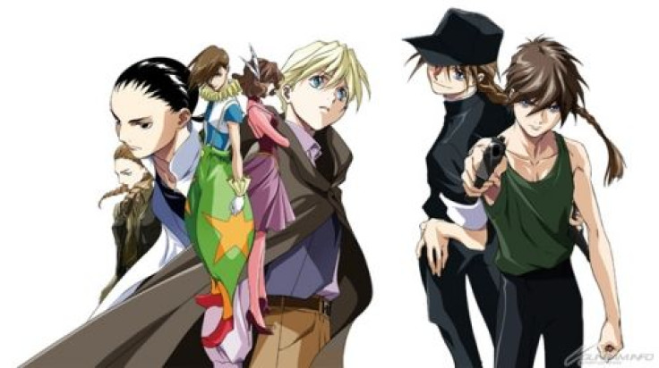 The protagonists of Gundam Wing from the Japanese Blu-Ray inner box art.