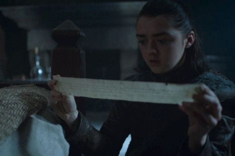 Arya reads an old message to Robb written by Sansa in 'Eastwatch.'