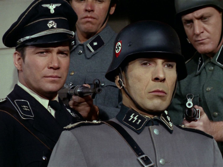 Kirk and Spock disguised as Nazis.
