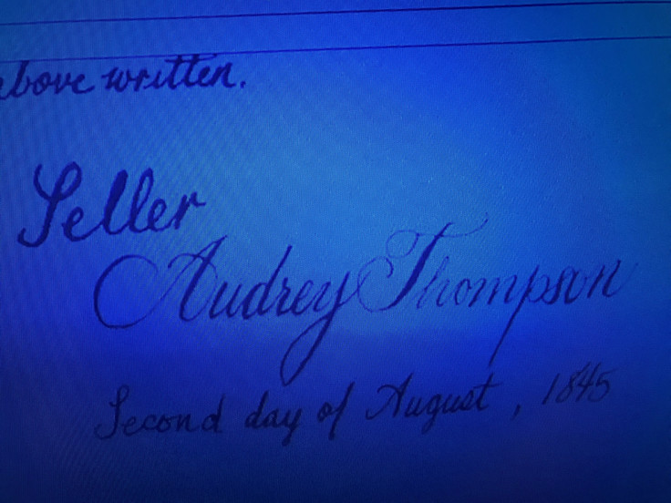 Jessica Jones notices all these documents have different names, but the same handwriting. 
