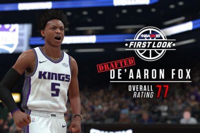 NBA 2K18 has rated Kings prospect De’Aaron Fox with a starter overall of 77, and that’s a respectable number. It could increase with roster updates in the future. NBA 2K18 comes to PS4, Xbox One, Switch and PC Sept. 19.