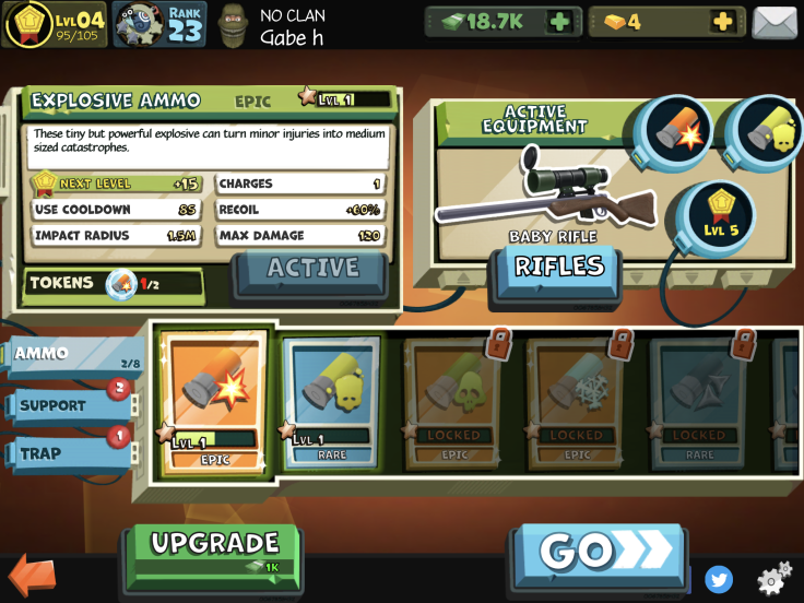 There's a ton of equipment, gadgets and upgrades to unlock in Sniper vs. Thieves.