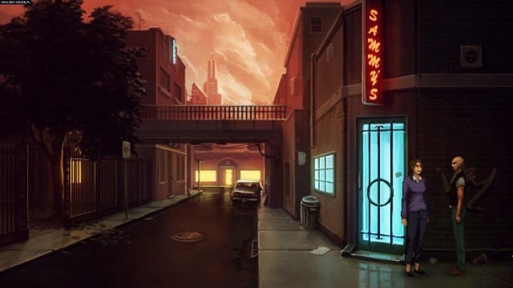 Outside Sammy's bar in Unavowed.
