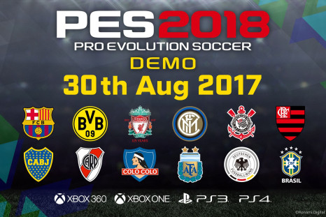 August 30 is the release date for the demo of PES 2018. 