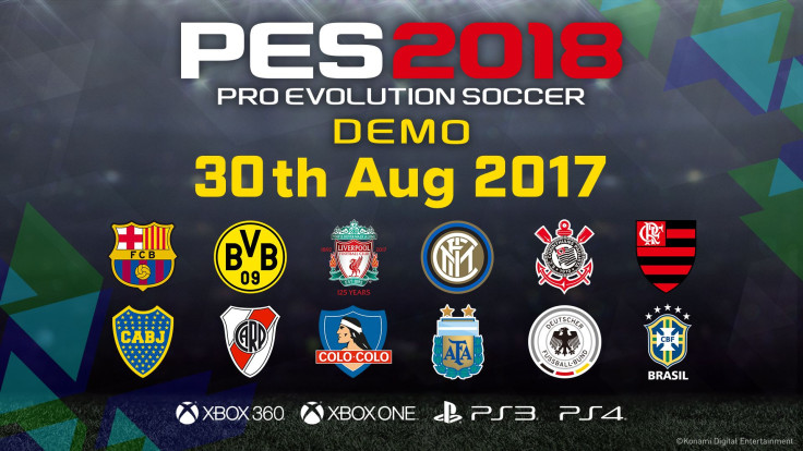 August 30 is the release date for the demo of PES 2018. 