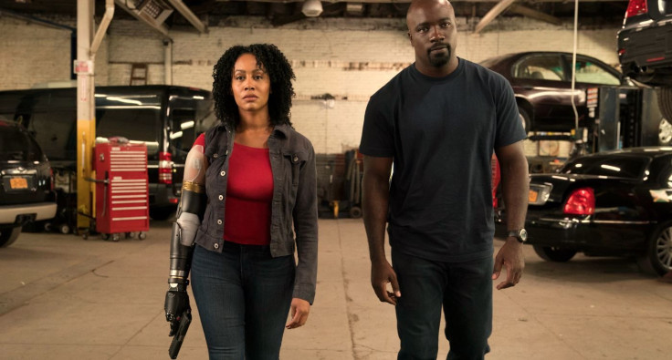 Misty Knight with her new arm in Luke Cage Season 2. 