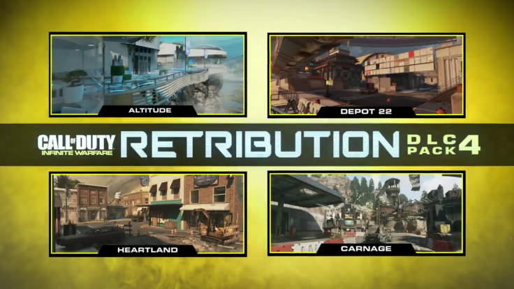 Call Of Duty: Infinite Warfare Retribution DLC brings Heartland, Carnage, Altitude and Depot 22 to the game. A new multiplayer trailer shows gameplay of the maps in action. Retribution comes to PS4 Sept. 12.