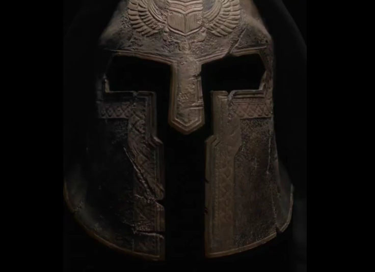 This Knight-like mask warns us to watch our back.