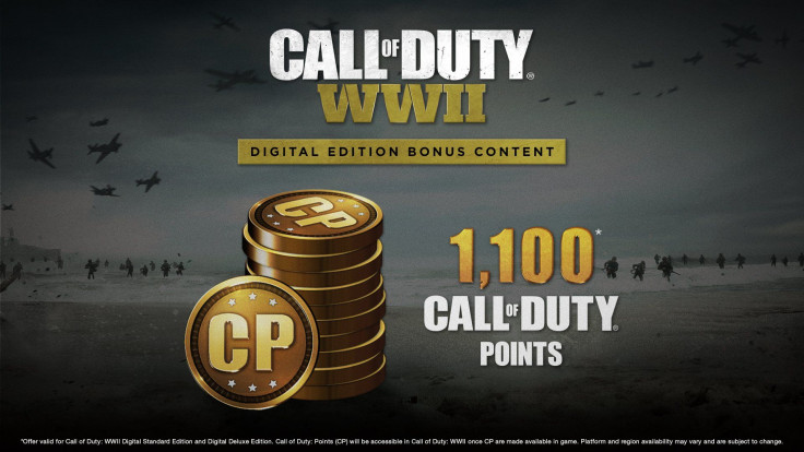 Call Of Duty: WWII will feature CoD Points according to the latest digital pre-order bonus. CoD Points are used to purchase Rare Supply Drops. Call Of Duty: WWII comes to PS4, Xbox One and PC Nov. 3.