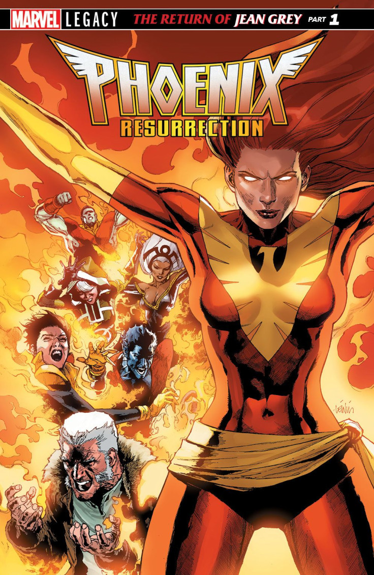 One of the covers to the first issue of Phoenix Resurrection: The Return of Jean Grey. 