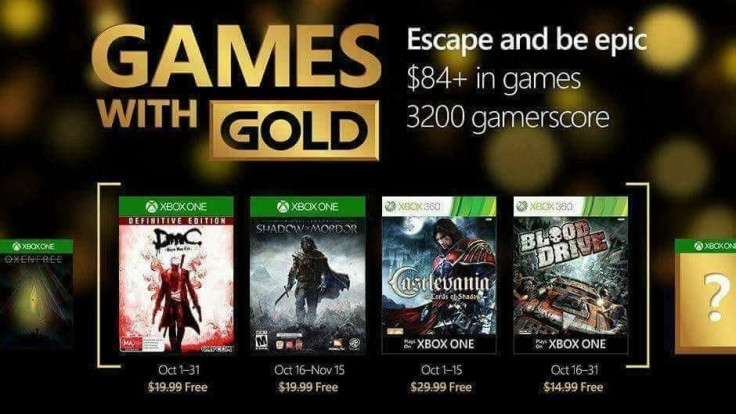The sketchy-looking leaked image showing the Games With Gold October 2017 line-up.