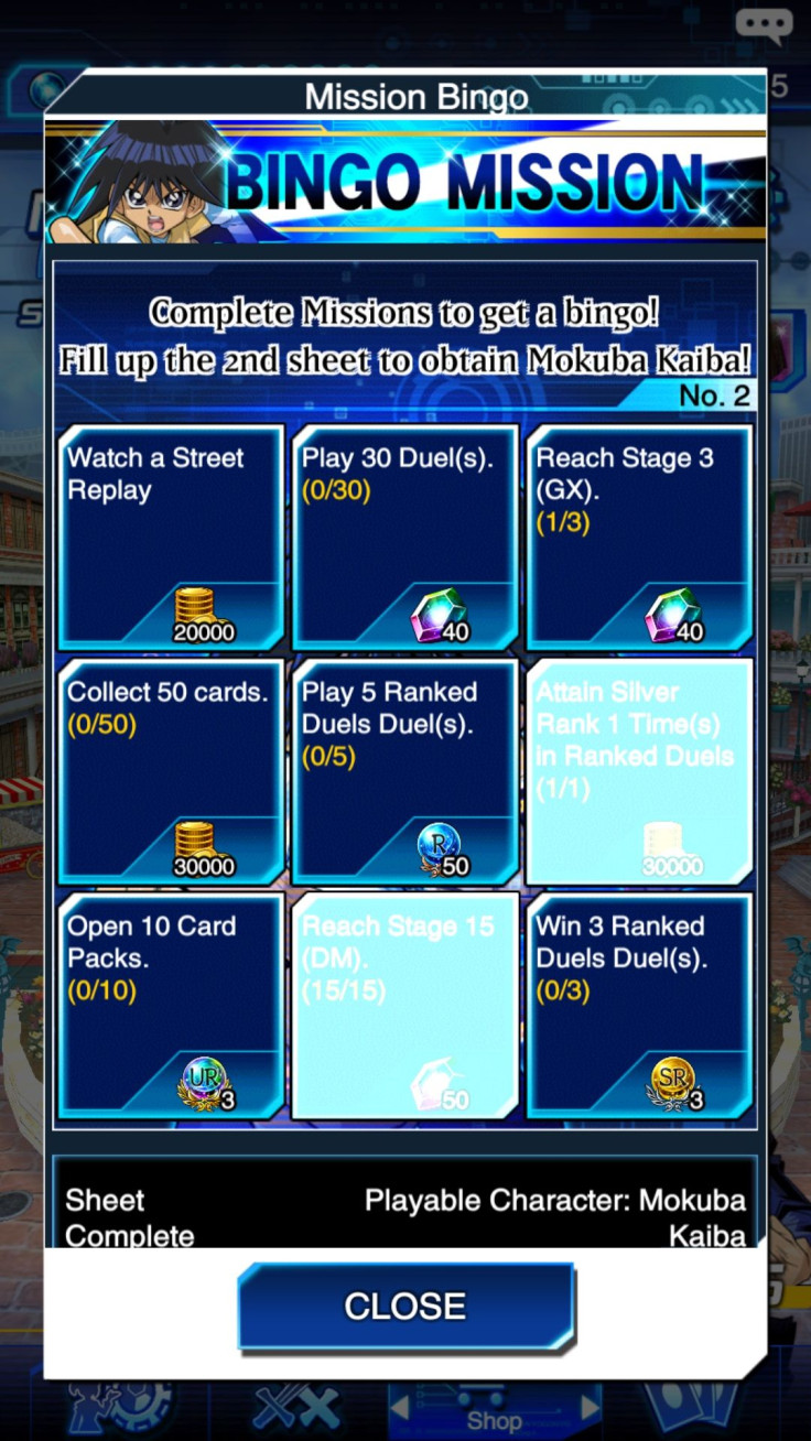 The second bingo card to unlock Mokuba