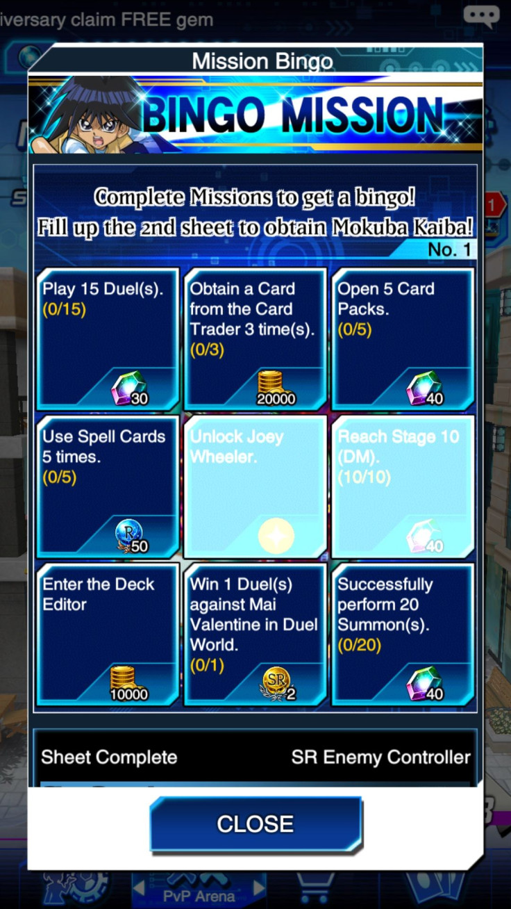 The first bingo card to unlock Mokuba. 