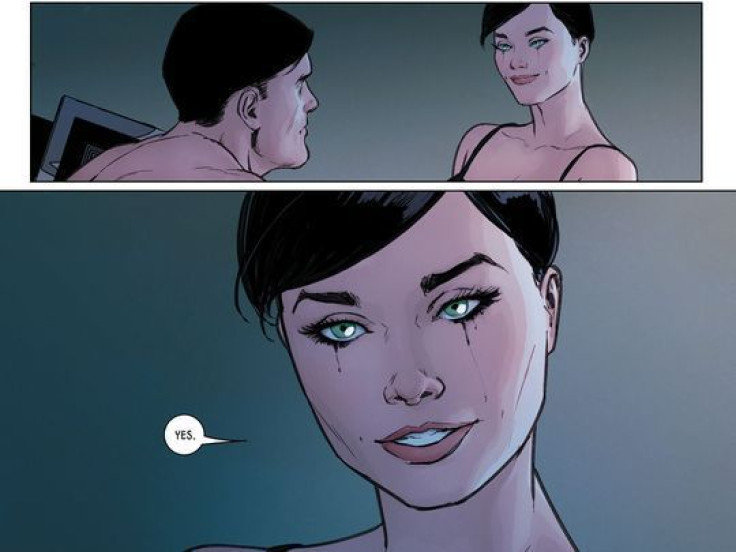 Selina gives Bruce her answer. 