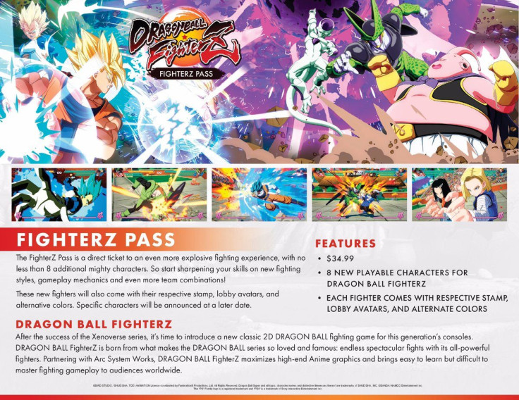 The Dragon Ball FighterZ Season Pass.