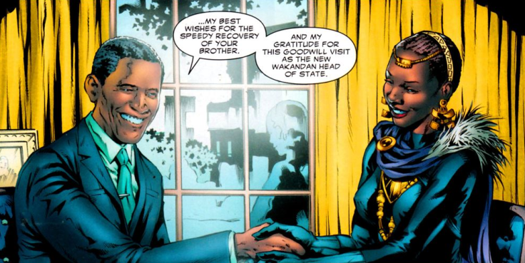 Shuri meets with Obama in Black Panther Vol. 5 #7. 