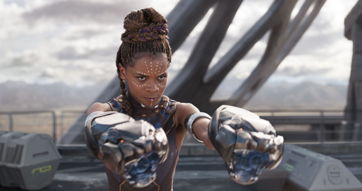 Shuri is portrayed by Letitia Wright in the Black Panther film, which arrives in theaters Feb. 16, 2018.