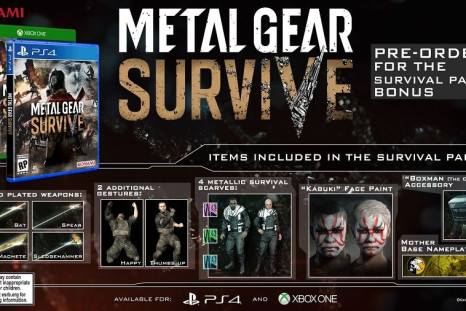 Metal Gear Survive Survival Bonus Pack