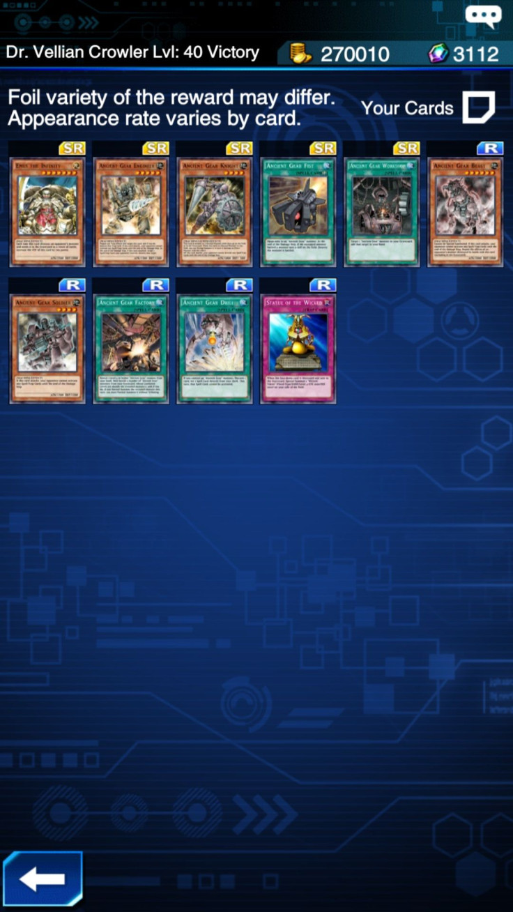 Crowler's drop rewards at Level 40